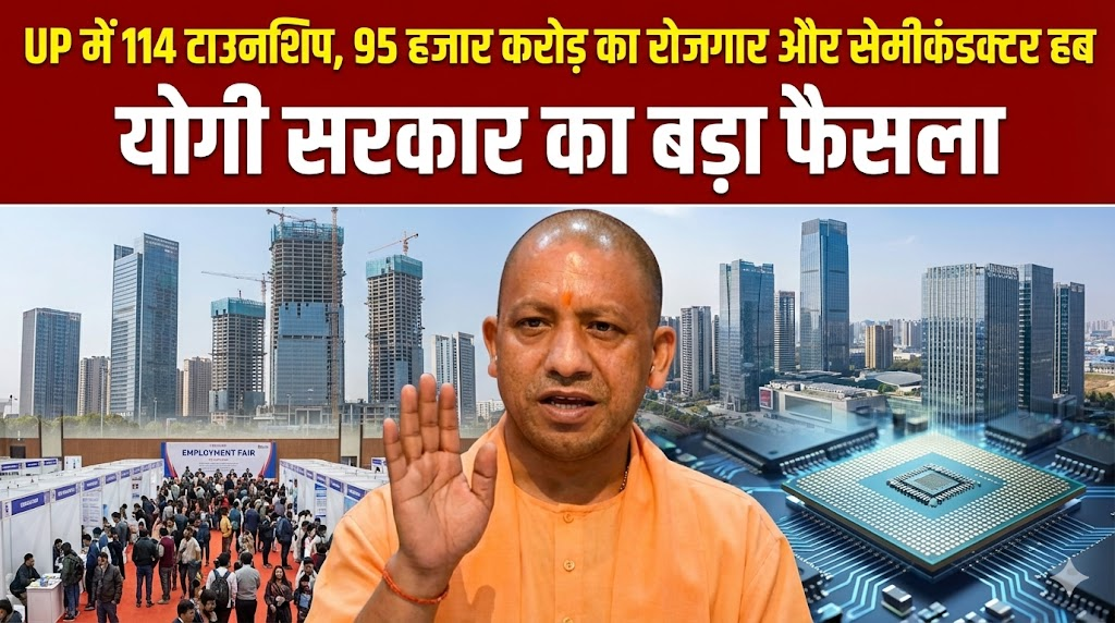 UP Development Blueprint 2026: योगी सरकार का मेगा प्लान - 114 Township, 95 हजार करोड़ का Job Mission और Semiconductor Hub
