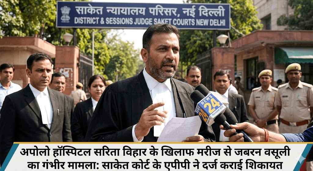 अपोलो हॉस्पिटल सरिता विहार के खिलाफ मरीज से जबरन वसूली का गंभीर मामला: साकेत कोर्ट के एपीपी ने दर्ज कराई शिकायत