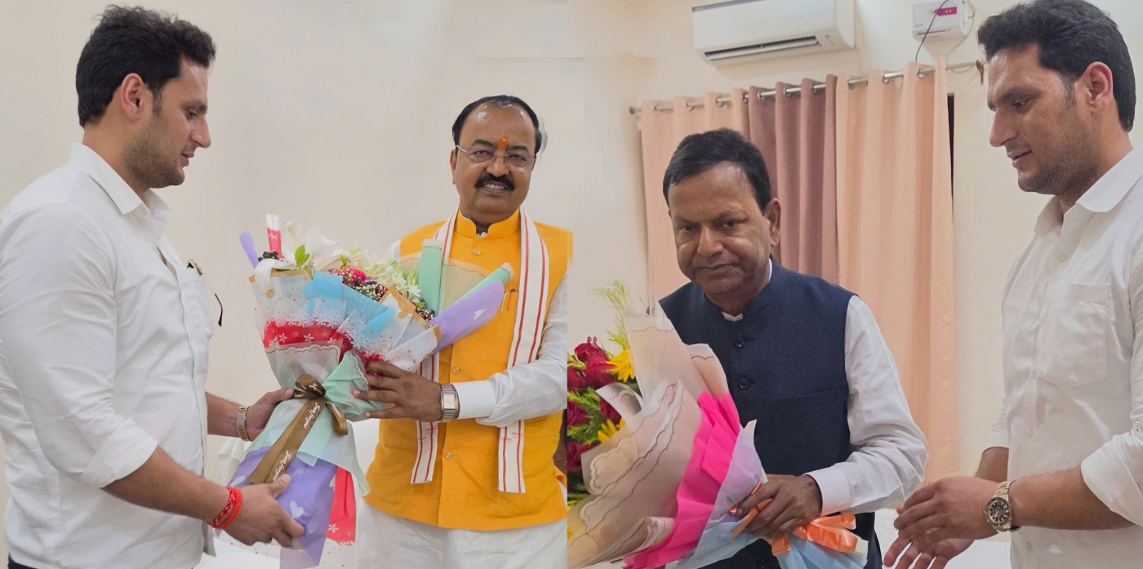 वाराणसी: भाजपा नेता मुकेश सिंह राजपूत ने दोनों डिप्टी सीएम से की डोभी क्षेत्र के विकास पर चर्चा