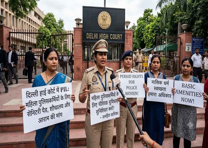 दिल्ली: थानों में महिला पुलिसकर्मियों के लिए सैनिटरी पैड मशीन और साफ शौचालय की मांग, हाईकोर्ट में याचिका