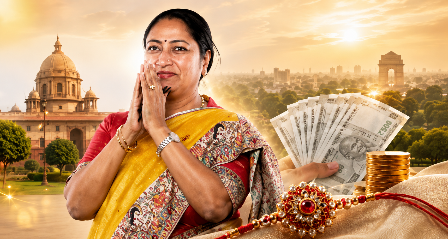 दिल्ली में ₹2500 वाली योजना लागू, रक्षाबंधन पर मिलेंगे पैसे