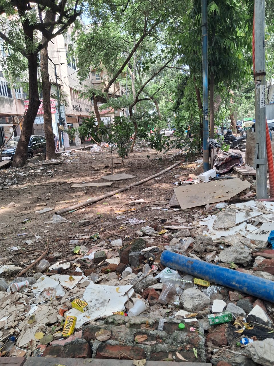 प्रीत विहार पार्क में कचरे का अंबार, MCD पर आरोप