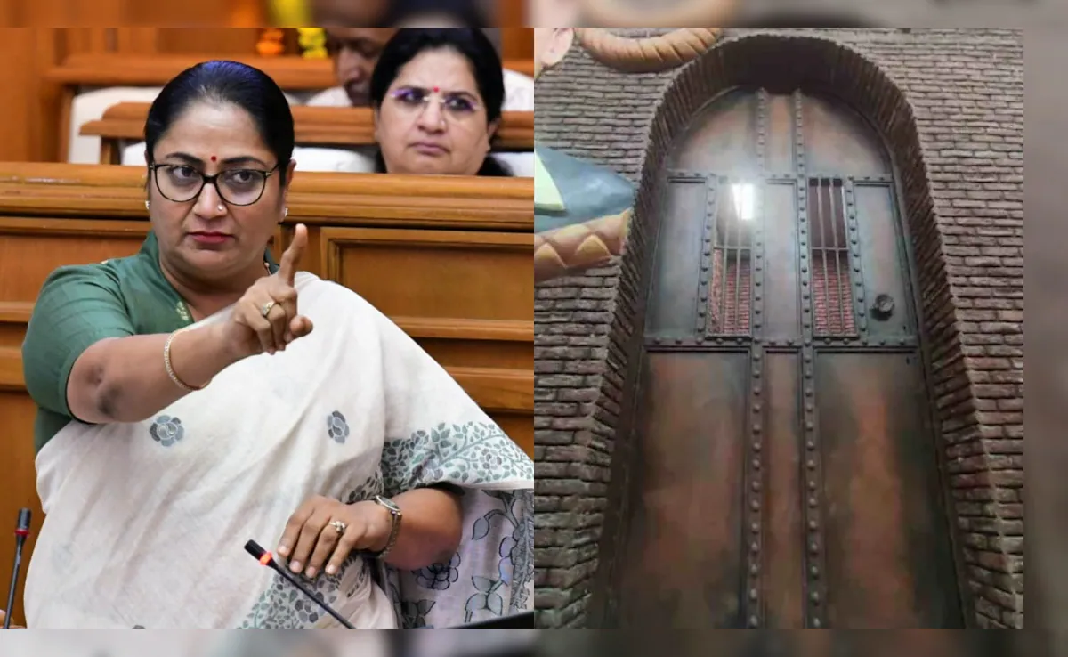 दिल्ली: ‘फांसी घर’ विवाद में केजरीवाल पर केस की मांग, रेखा गुप्ता का आरोप