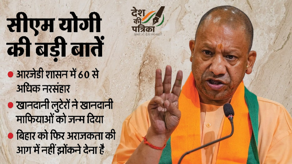 बिहार चुनाव में CM योगी का ताबड़तोड़ प्रचार: ‘पप्पू-टप्पू-अप्पू’ पर तंज, ‘राम-मां जानकी विरोधी’ गठबंधन को ललकारा!